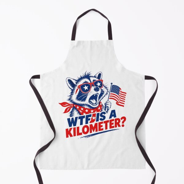 Item preview, WTF Is a Kilometer 4th of July Raccoon designed and sold by Wingedcicada.
