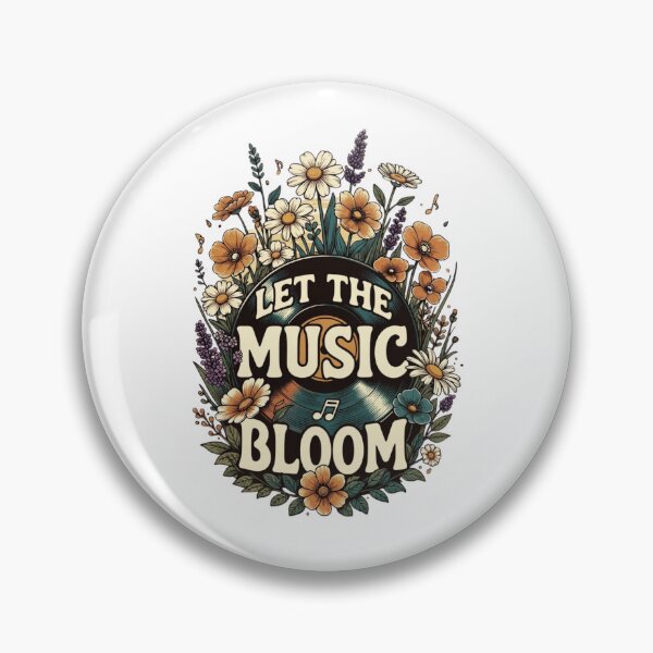 Item preview, Let The Music Bloom | Vinyl Record Flower Music Art designed and sold by NatureHarmony16.