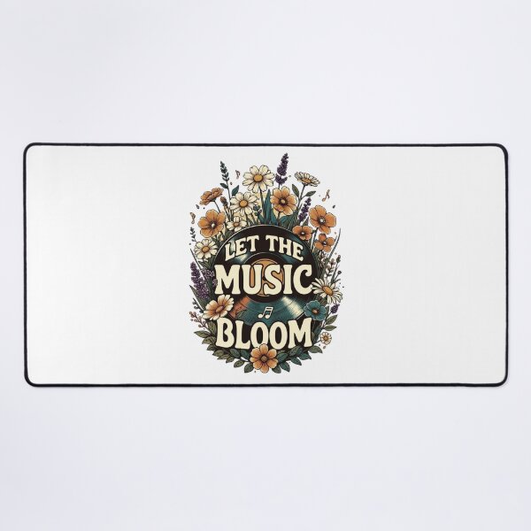 Item preview, Let The Music Bloom | Vinyl Record Flower Music Art designed and sold by NatureHarmony16.