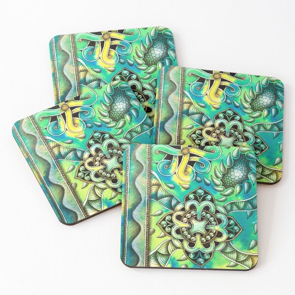 Item preview, Zentangle mix on colored background designed and sold by FMKUNST.