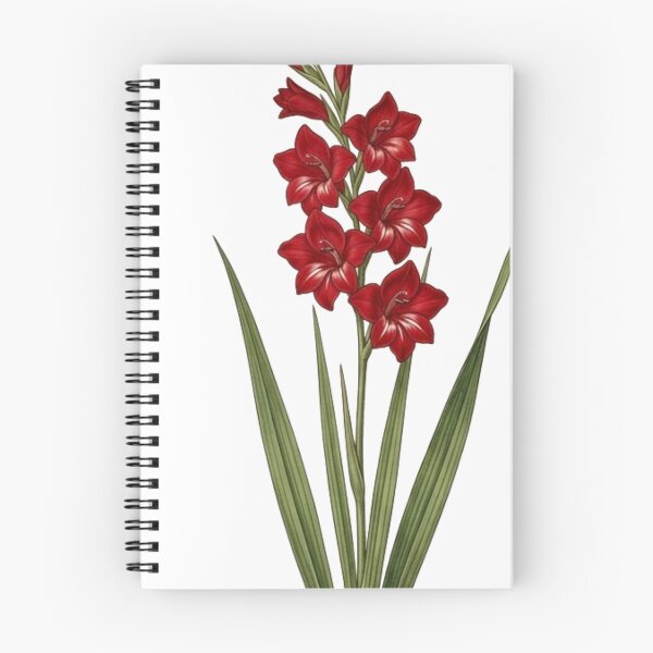 Item preview, Vintage Red Gladiolus - Botanical Sword Lily  Art designed and sold by Atlasoloji.