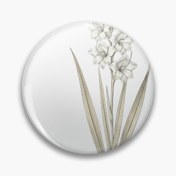 Item preview, Vintage White Gladiolus - Elegant Botanical Sword Lily Art Png designed and sold by Atlasoloji.