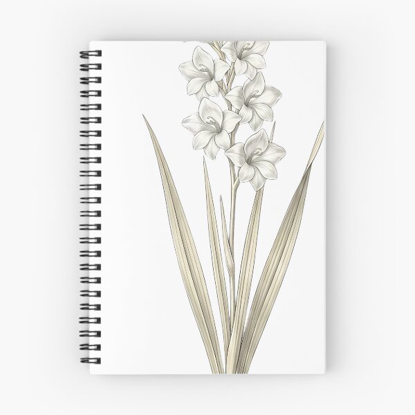 Item preview, Vintage White Gladiolus - Elegant Botanical Sword Lily Art Png designed and sold by Atlasoloji.