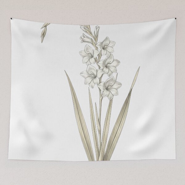 Item preview, Vintage White Gladiolus - Elegant Botanical Sword Lily Art Png designed and sold by Atlasoloji.