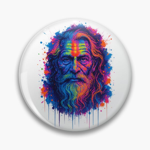 Item preview, Neon Sadhu Graffiti Portrait designed and sold by krazzyremo.