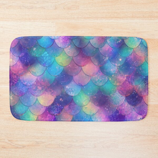 Item preview, Pretty Purple Pink Blue Teal Mermaid Print designed and sold by SeaStarMermaids.