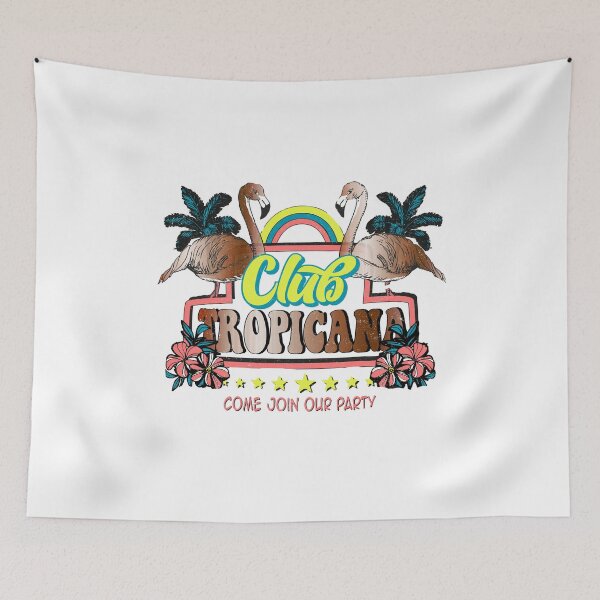 Item preview, Club Tropicana Retro Tropical Flamingo Summer Party T-Shirt designed and sold by Atique Creations.