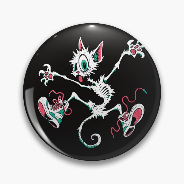 Item preview, Retro Skater Punk Zombie Cat Mascot designed and sold by AwesomeBeyondLimits.