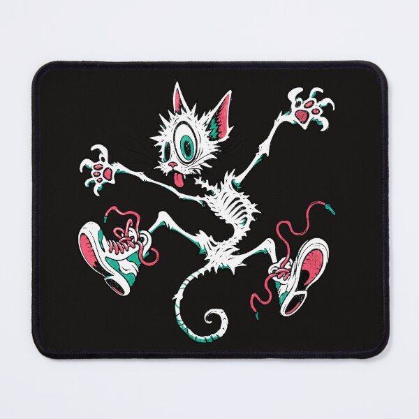 Item preview, Retro Skater Punk Zombie Cat Mascot designed and sold by AwesomeBeyondLimits.