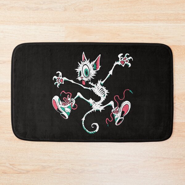 Item preview, Retro Skater Punk Zombie Cat Mascot designed and sold by AwesomeBeyondLimits.