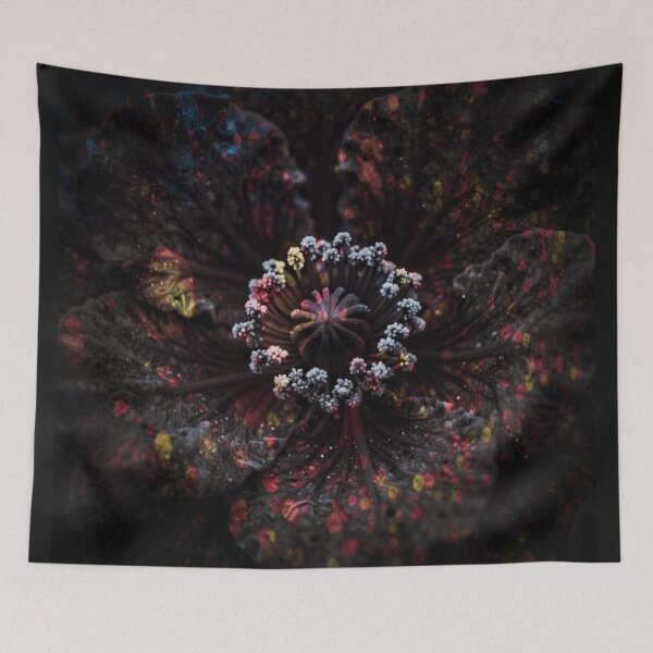 Item preview, Obsidian Bloom | Dark Gothic Flower Macro Art Print designed and sold by CunningMaskPrints.