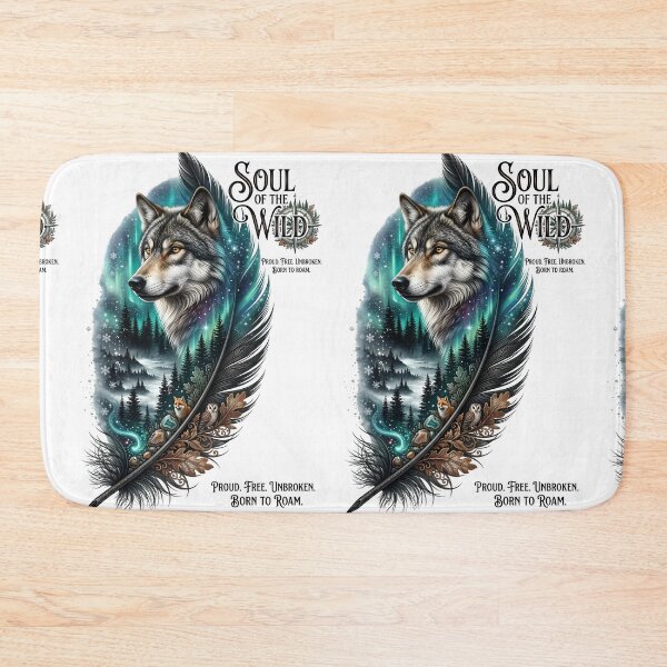 Item preview, Soul Of The Wild Wolf Northern Lights Feathe designed and sold by Sovereign Supply Co..