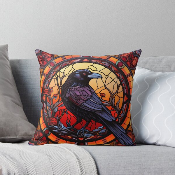 Item preview, Raven in Stained Glass Window Art designed and sold by Articora.