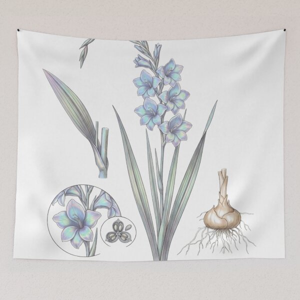 Item preview, Iridescent Gladiolus - Holographic Aesthetic Botanical Art designed and sold by Atlasoloji.