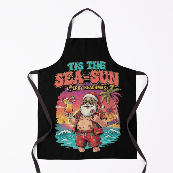 Item preview, Tis The Sea-Sun Funny Beach Vintage Santa Christmas in July designed and sold by CF_VintageDesign.
