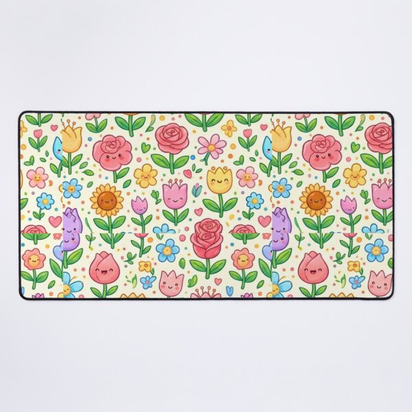 Item preview, Cute Kawaii Pastel Floral Seamless Pattern Soft Flowers designed and sold by ChaemmRichStudio.