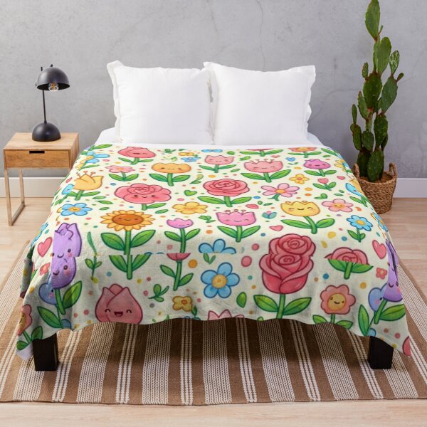 Item preview, Cute Kawaii Pastel Floral Seamless Pattern Soft Flowers designed and sold by ChaemmRichStudio.