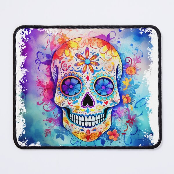 Item preview, Vibrant Dia de los Muertos Skull designed and sold by Articora.