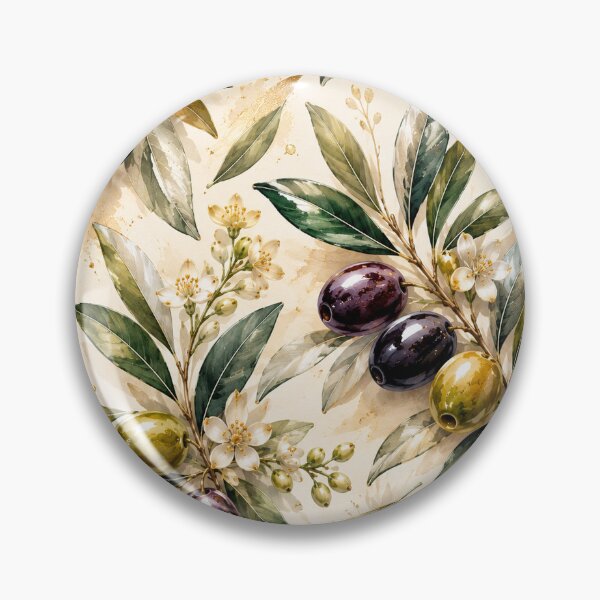 Item preview, Watercolor Olive Branch Pattern | Mediterranean Botanical Art designed and sold by TheSlowShore.