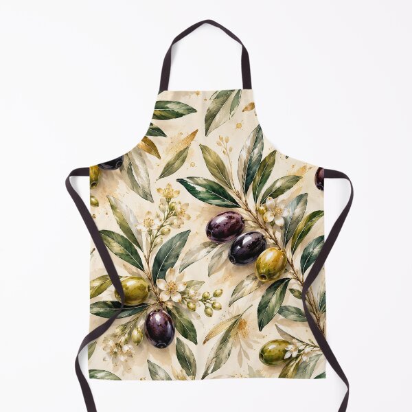 Item preview, Watercolor Olive Branch Pattern | Mediterranean Botanical Art designed and sold by TheSlowShore.