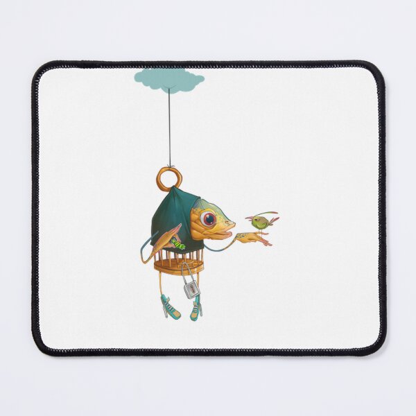 Item preview, Come To My Jail Whimsical Floating Bird Cage Art designed and sold by Isaacmaakkai.