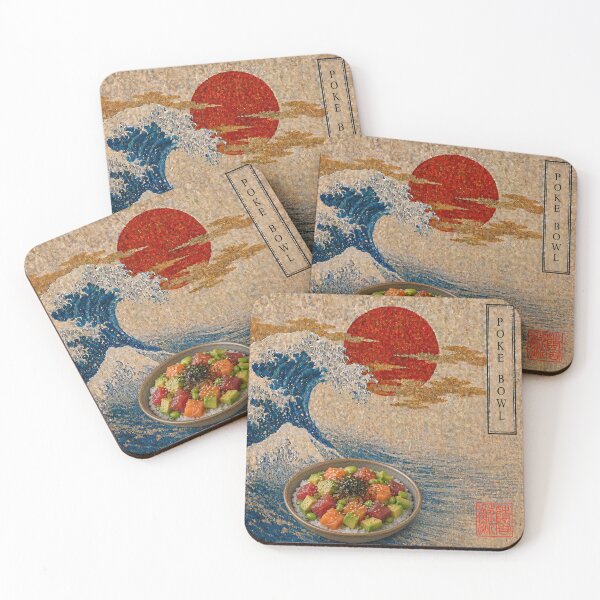 Item preview, Poke Bowl — Ukiyo-e Japanese Sushi Art Tee designed and sold by nurusubetei.