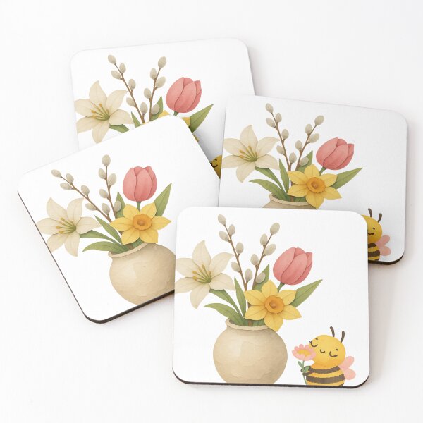 Item preview, Bees and vases designed and sold by BGLucky.