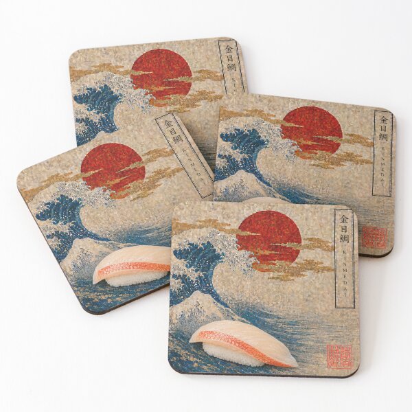 Item preview, Kinmedai Golden Eye Snapper Nigiri — Ukiyo-e Sushi Art Tee designed and sold by nurusubetei.