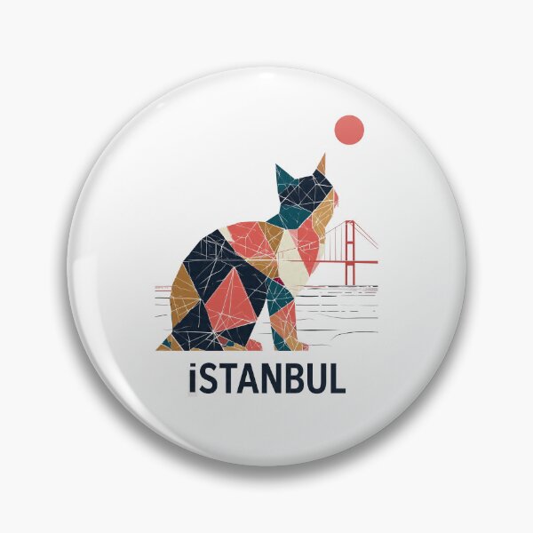 Item preview, Istanbul – City of Cats | Geometric Cat Bosphorus Art Print | Turkey Travel Poster designed and sold by OzzFrequency.