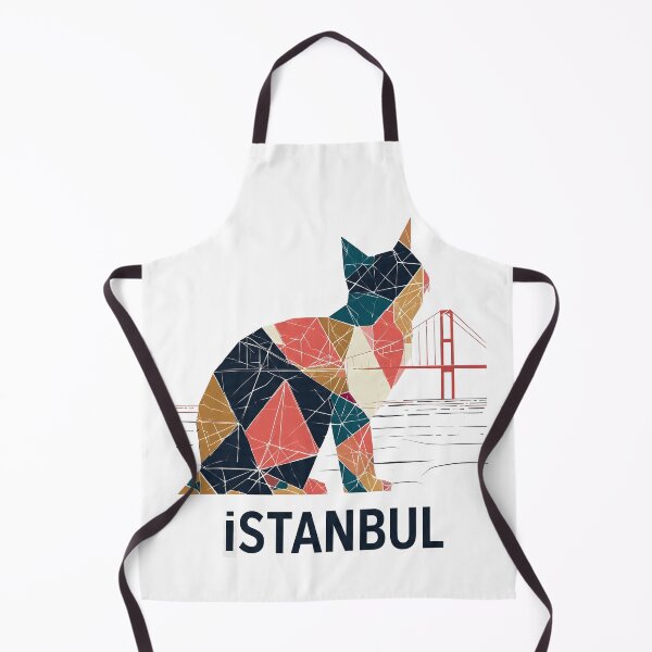 Item preview, Istanbul – City of Cats | Geometric Cat Bosphorus Art Print | Turkey Travel Poster designed and sold by OzzFrequency.