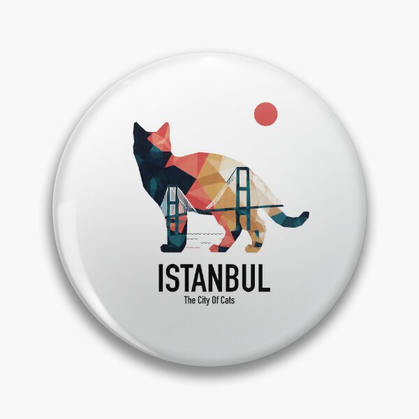 Item preview, Istanbul – City of Cats | Geometric Cat Bosphorus Art Print | Turkey Travel Poster designed and sold by OzzFrequency.