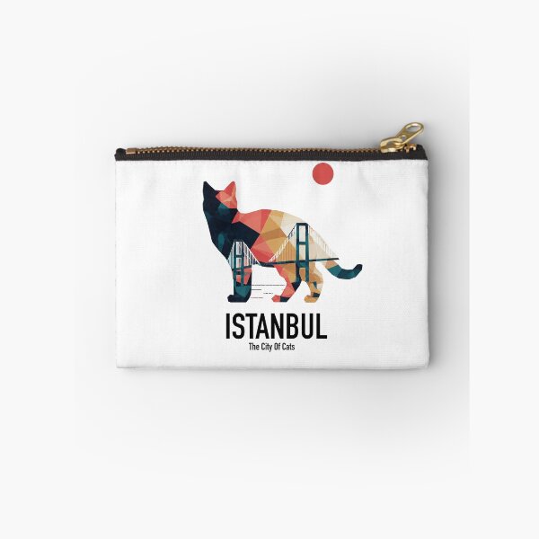 Item preview, Istanbul – City of Cats | Geometric Cat Bosphorus Art Print | Turkey Travel Poster designed and sold by OzzFrequency.