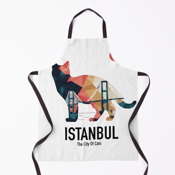 Item preview, Istanbul – City of Cats | Geometric Cat Bosphorus Art Print | Turkey Travel Poster designed and sold by OzzFrequency.
