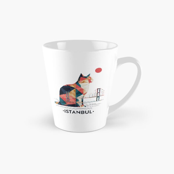 Item preview, Istanbul – City of Cats | Geometric Cat Bosphorus Art Print | Turkey Travel Poster designed and sold by OzzFrequency.
