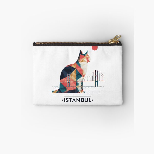 Item preview, Istanbul – City of Cats | Geometric Cat Bosphorus Art Print | Turkey Travel Poster designed and sold by OzzFrequency.