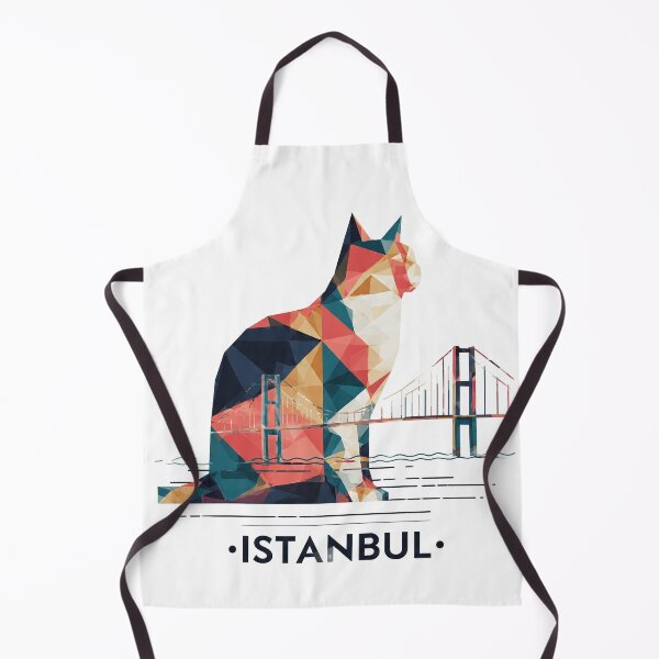 Item preview, Istanbul – City of Cats | Geometric Cat Bosphorus Art Print | Turkey Travel Poster designed and sold by OzzFrequency.
