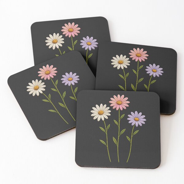 Item preview, Three Daisy Embroidery Design designed and sold by ColorSplash123.