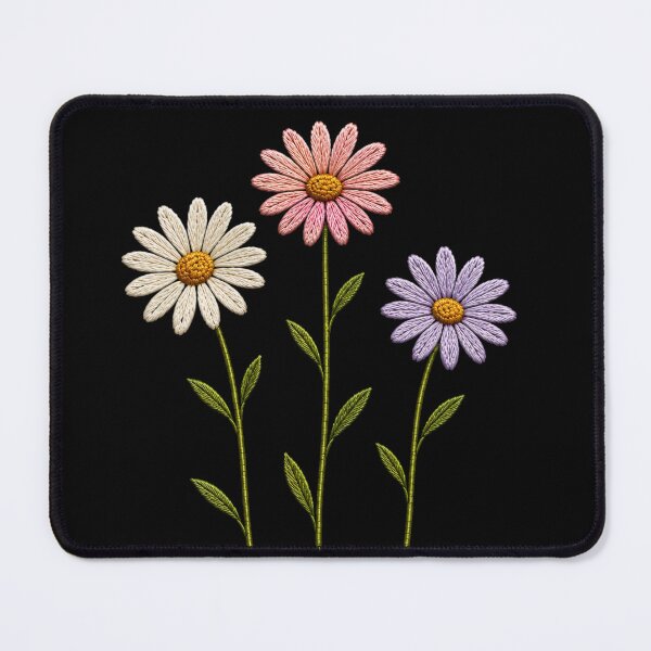 Item preview, Three Daisy Embroidery Design designed and sold by ColorSplash123.