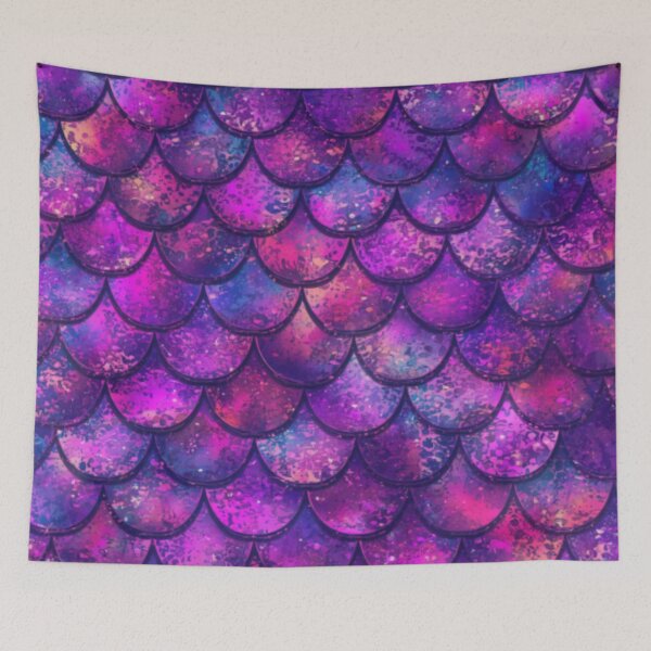 Item preview, Hot Pink Mermaid Print designed and sold by SeaStarMermaids.