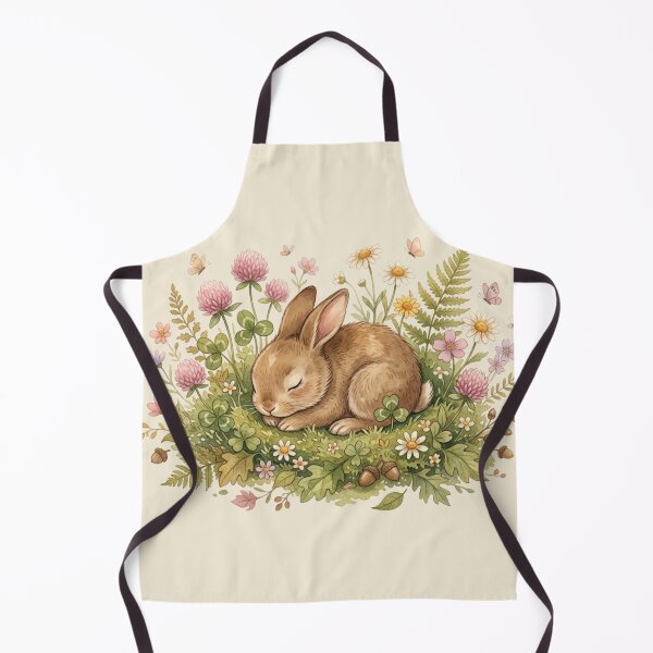 Item preview, Sleeping Bunny Spring Wildflowers Cottagecore Meadow designed and sold by CalmCapy Co.