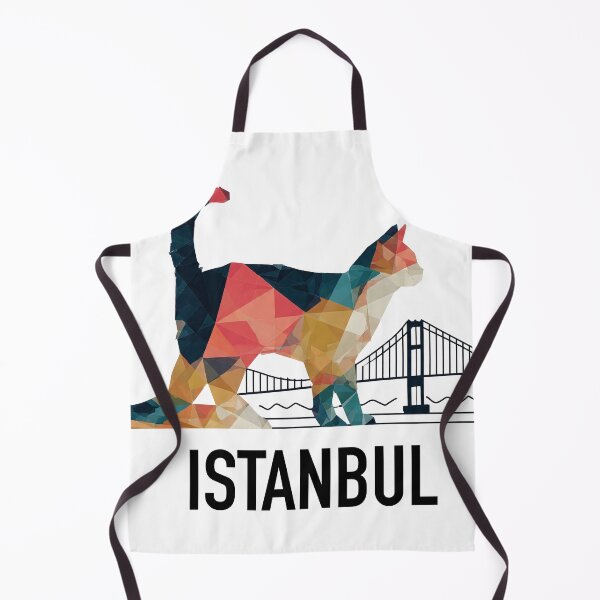 Item preview, Istanbul – City of Cats | Geometric Cat Bosphorus Art Print | Turkey Travel Poster designed and sold by OzzFrequency.