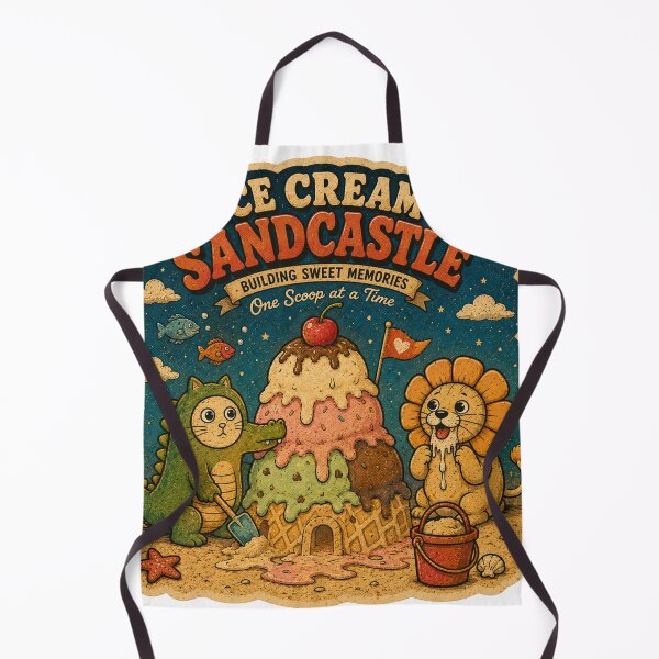 Item preview, Ice Cream Sandcastle – Cute Summer Beach Sticker designed and sold by Soeklahan07.