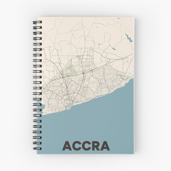 Item preview, Accra Map designed and sold by MapsNerd.