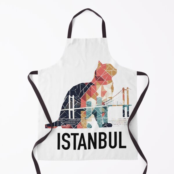 Item preview, Istanbul – City of Cats | Geometric Cat Bosphorus Art Print | Turkey Travel Poster designed and sold by OzzFrequency.