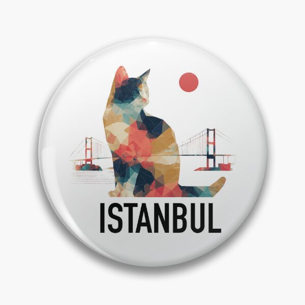 Item preview, Istanbul – City of Cats | Geometric Cat Bosphorus Art Print | Turkey Travel Poster designed and sold by OzzFrequency.