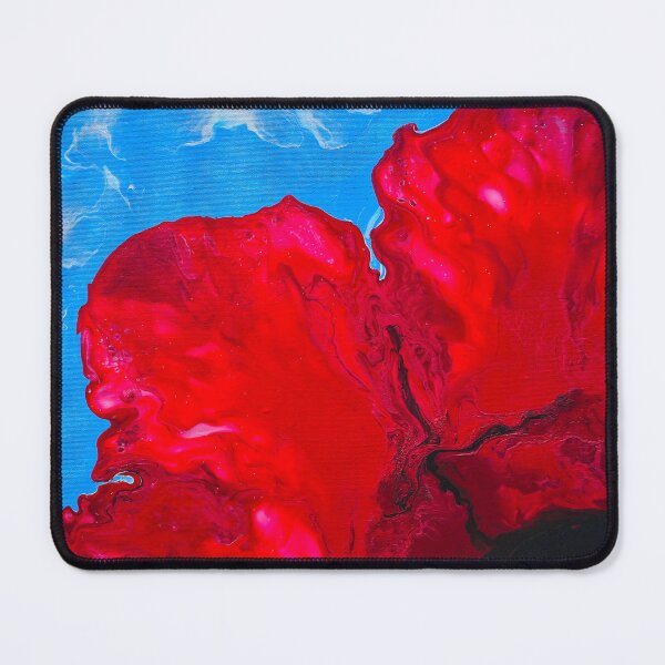 Item preview, Red poppy painting against a blue sky designed and sold by DardinieDesigns.