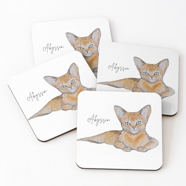 Item preview, Abyssinian cat designed and sold by Les illustrations d'Adėle L..