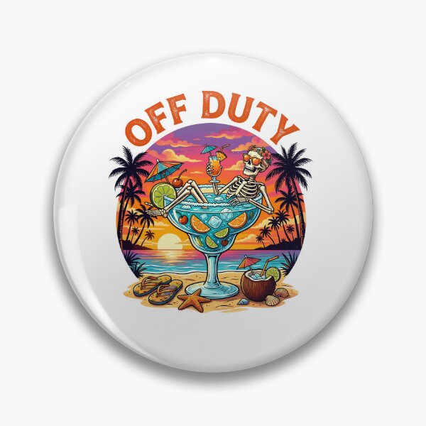 Item preview, Off Duty Funny Skeleton Drinking Cocktail Summer Vacation designed and sold by Littermin.