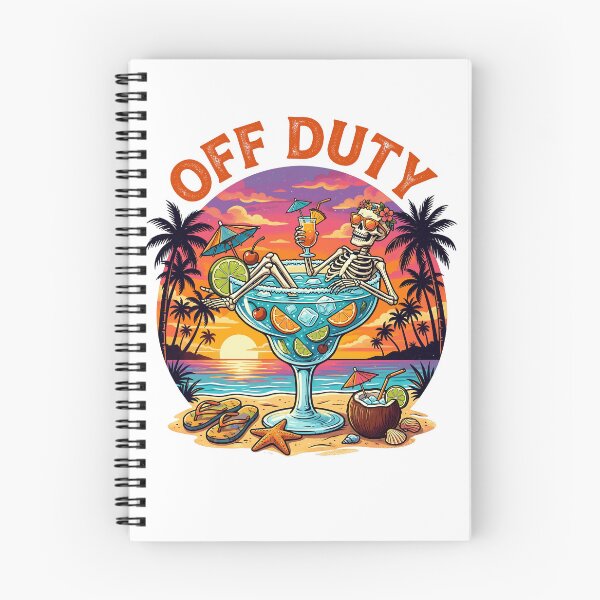 Item preview, Off Duty Funny Skeleton Drinking Cocktail Summer Vacation designed and sold by Littermin.