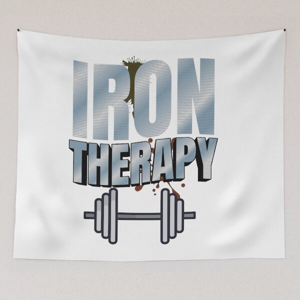Item preview, Iron Therapy - Motivational Gym Barbell designed and sold by GraphixByHub.